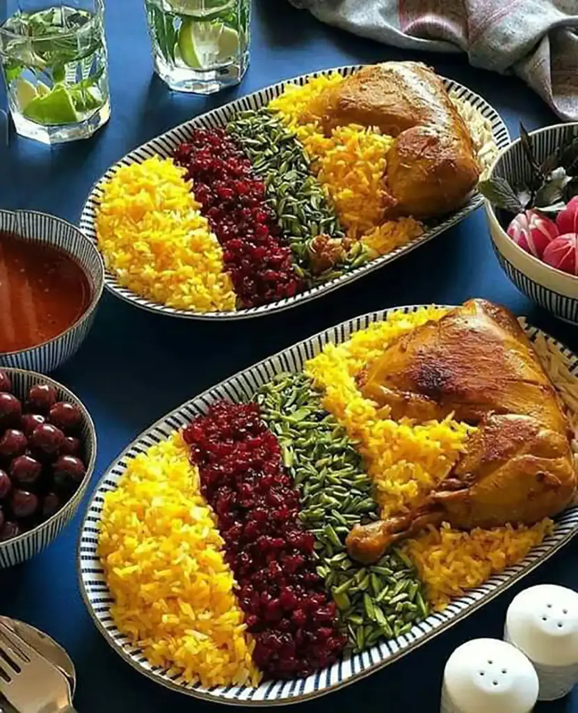 زرشک پلو با مرغ